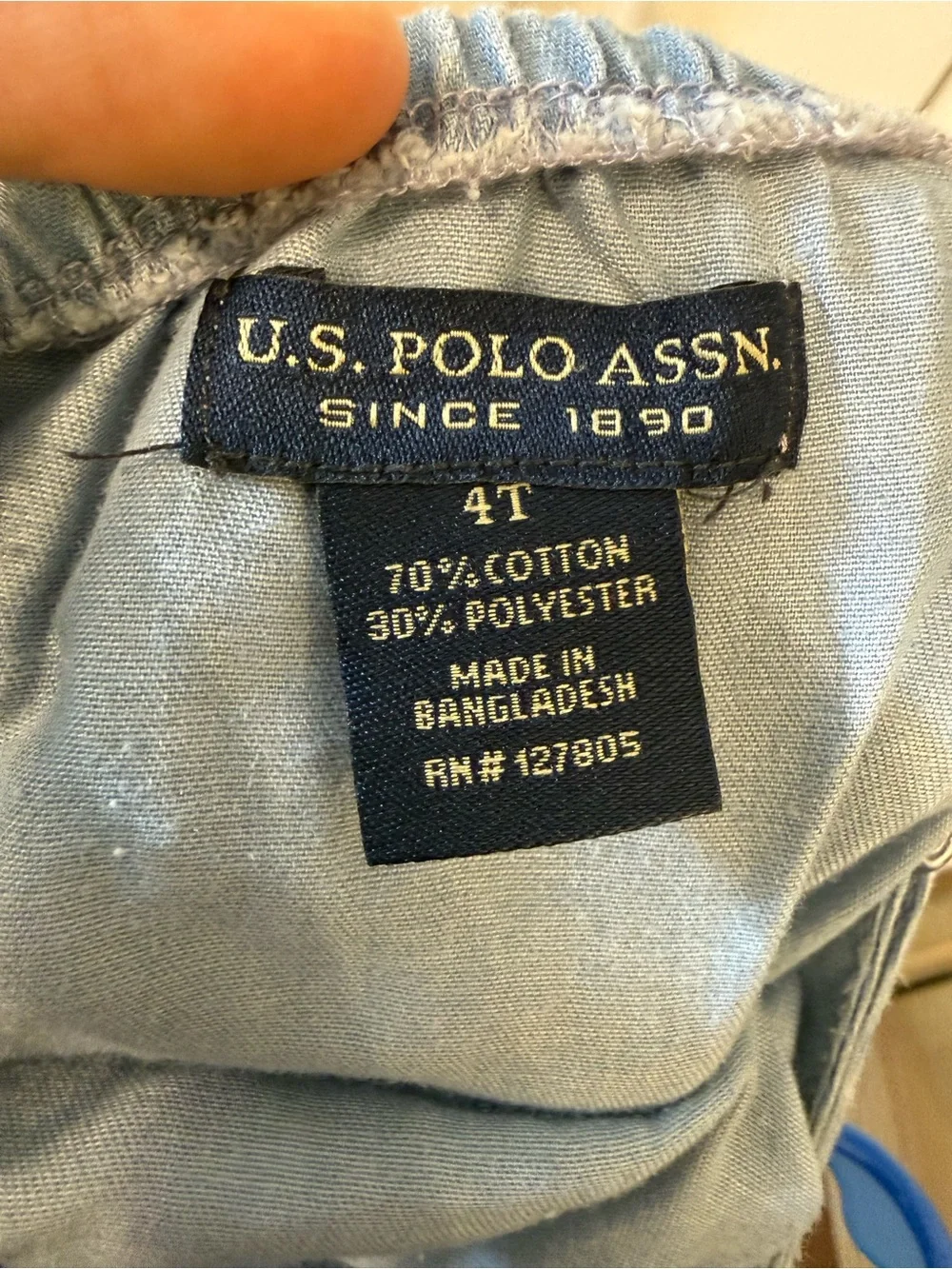 U.S. Polo Assn. Light Blue Girl’s 4T Jumpsuit